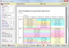 TimeTabler UK desktop scheduling software interface for schools